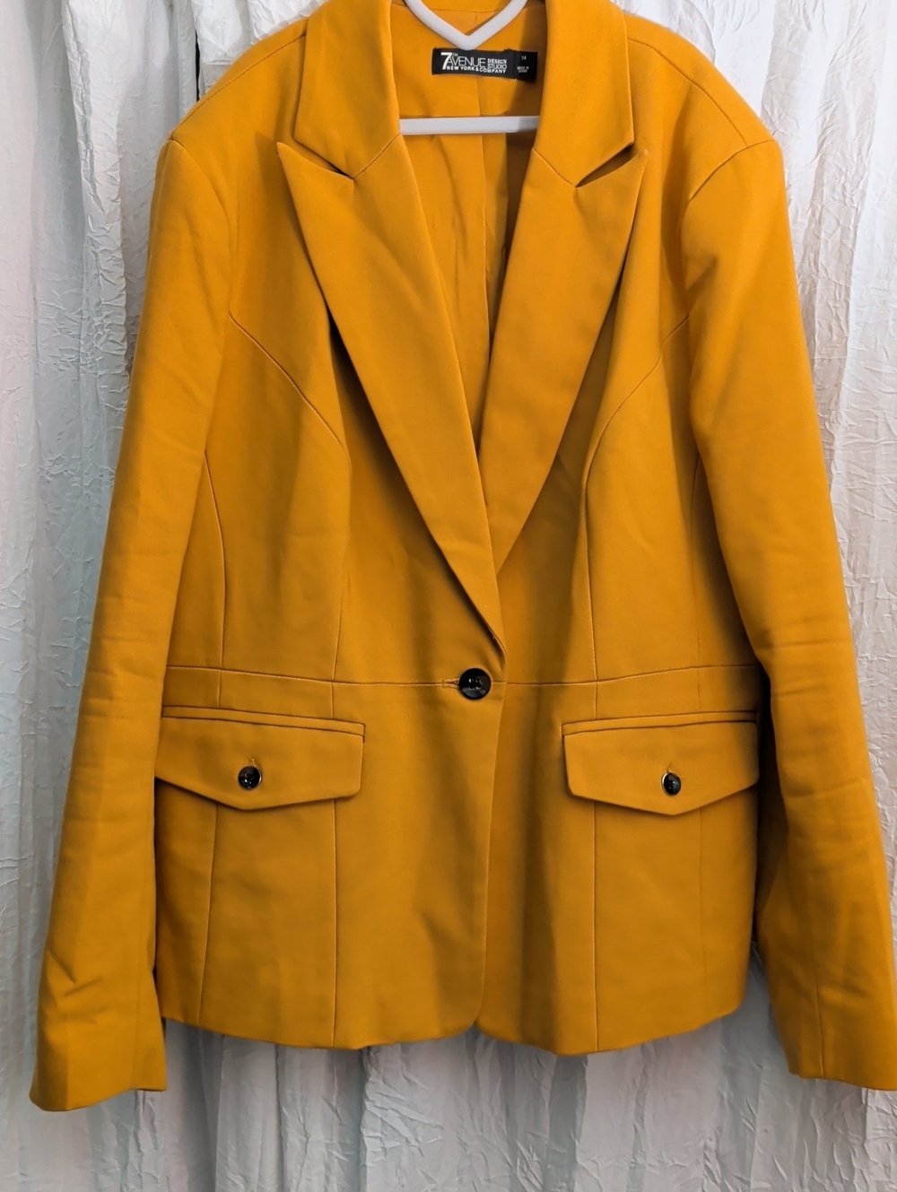 Zara Yellow Women's Tailored Blazer Jacket